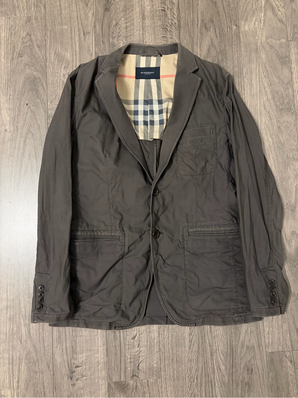 Burberry London Men's Olive Blazer Jacket